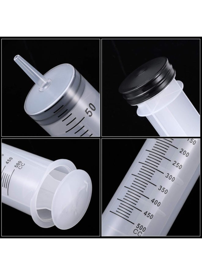 YelaJoy 2 Pcs Large Plastic Syringe with Tube 2 Pieces 40 Inch Handy Plastic Tubing and 2 Pieces Connections for Scientific Lab, Glue Dispensing, Watering, Refilling, Feeding and Measuring - Image 5